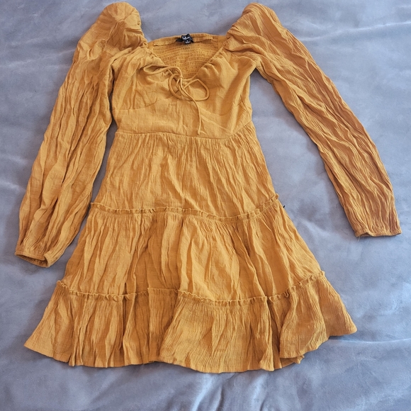 Lulu's Yellow Ruffled Mini Dress - Picture 3 of 4